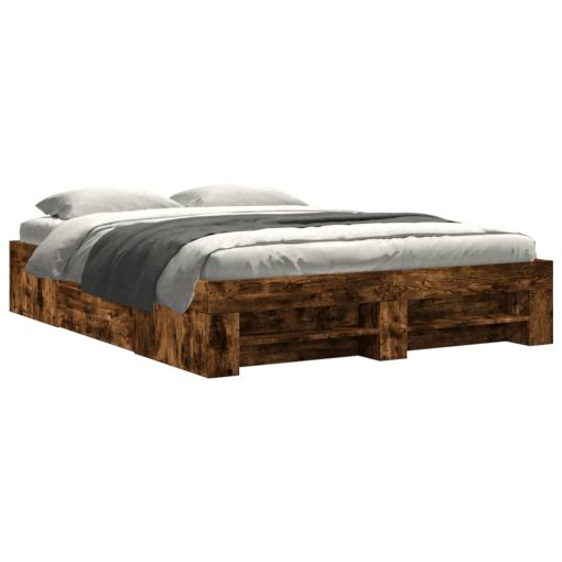 Giroletto Senza Materasso Rovere Fumo 160x200 Cm In Truciolato - Image 2
