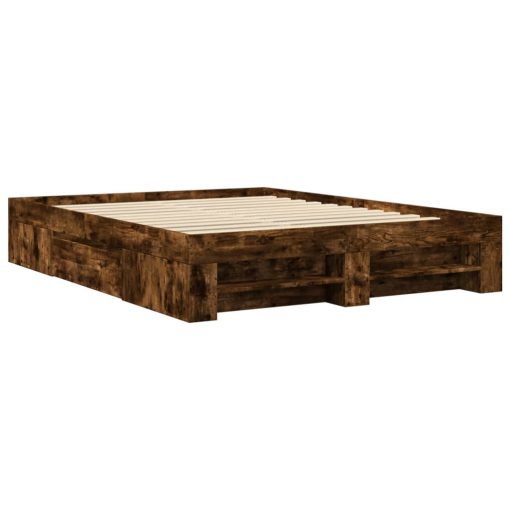 Giroletto Senza Materasso Rovere Fumo 160x200 Cm In Truciolato - Image 3