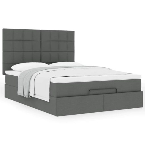 Struttura Letto Pouf Con Materasso 140x190 Cm In Tessuto