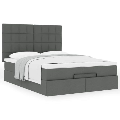Struttura Letto Pouf Con Materasso 140x190 Cm In Tessuto - Image 4