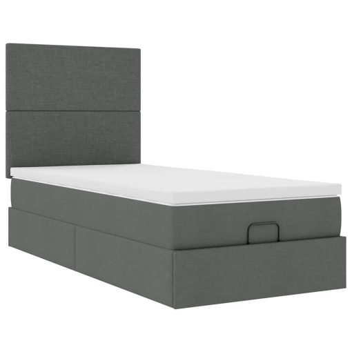 Struttura Letto Pouf Con Materasso 90x190 Cm In Tessuto - Image 5
