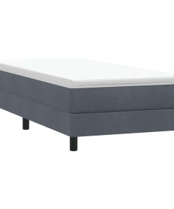 Giroletto Molle Senza Materasso Grigio Scuro 100x210 Cm Velluto