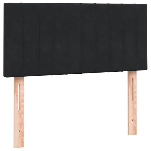 Giroletto A Molle Con Materasso Nero 80x210 Cm Velluto - Image 6