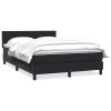 Giroletto A Molle Con Materasso Nero 140x210 Cm In Velluto