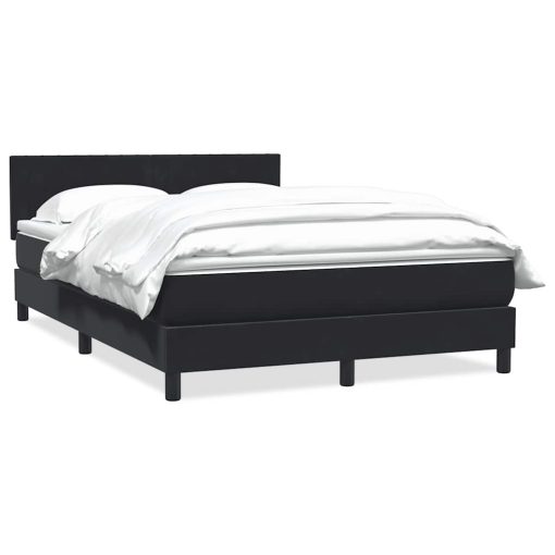 Giroletto A Molle Con Materasso Nero 140x210 Cm In Velluto