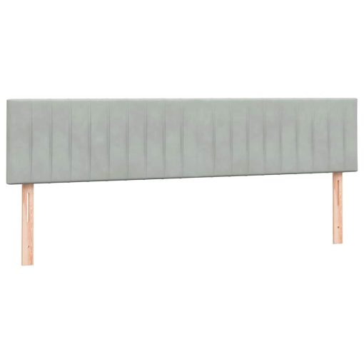 Giroletto A Molle Con Materasso Grigio Chiaro 180x220cm Velluto - Image 5
