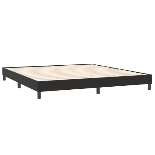 Giroletto A Molle Con Materasso Nero 180x220 Cm In Velluto - Image 5