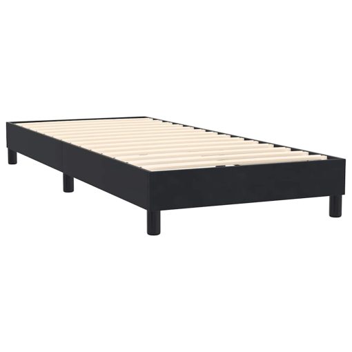 Giroletto A Molle Con Materasso Nero 100x210 Cm In Velluto - Image 6
