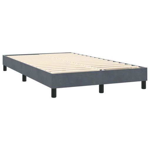 Giroletto A Molle Con Materasso Grigio Scuro 160x220 Cm Velluto - Image 6