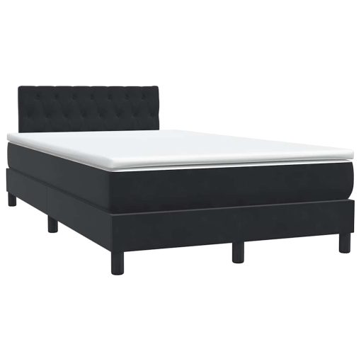Giroletto A Molle Con Materasso Nero 120x210 Cm In Velluto - Image 5