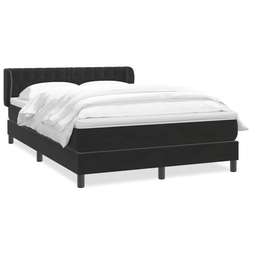 Giroletto A Molle Con Materasso Nero 140x210 Cm In Velluto - Image 2