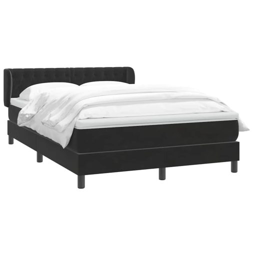 Giroletto A Molle Con Materasso Nero 140x210 Cm In Velluto - Image 3