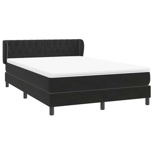 Giroletto A Molle Con Materasso Nero 140x210 Cm In Velluto - Image 4