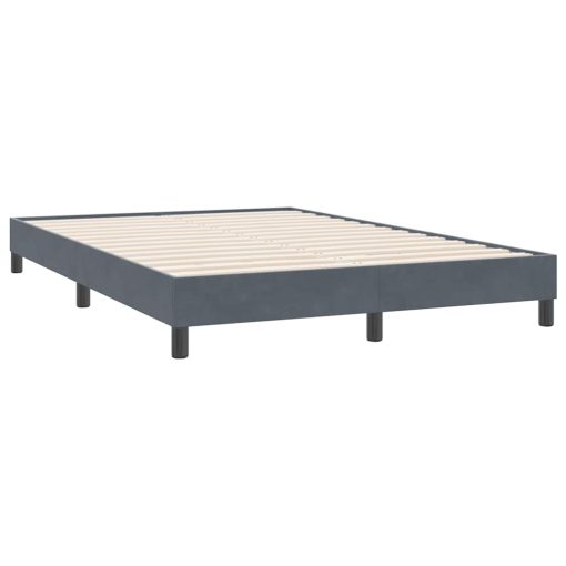 Giroletto A Molle Con Materasso Grigio Scuro 140x220 Cm Velluto - Image 5