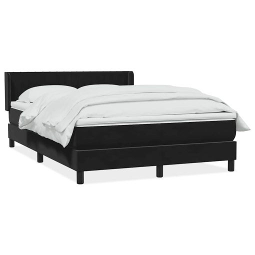 Giroletto A Molle Con Materasso Nero 140x220 Cm In Velluto