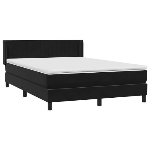 Giroletto A Molle Con Materasso Nero 140x220 Cm In Velluto - Image 2