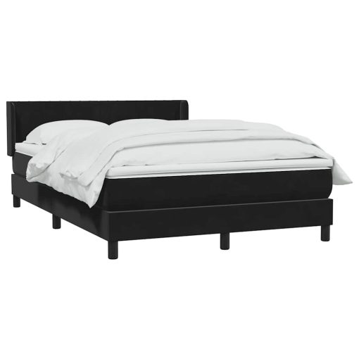 Giroletto A Molle Con Materasso Nero 140x220 Cm In Velluto - Image 4