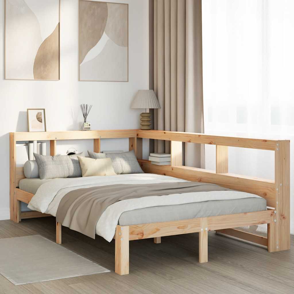 Letto Libreria Senza Materasso 120x190cm Legno Massello Di Pino