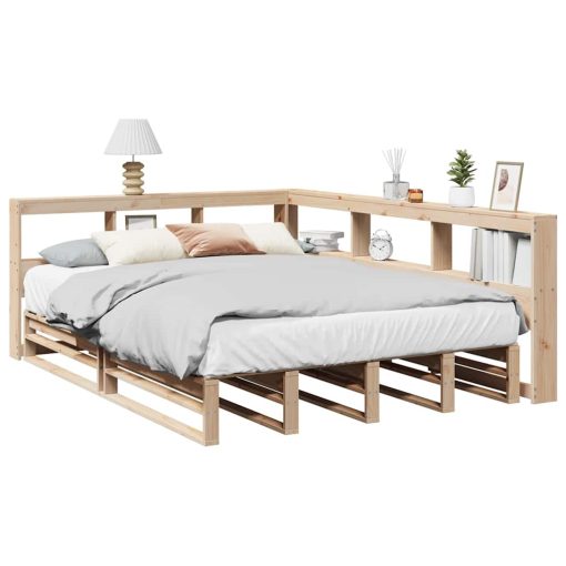 Letto Libreria Senza Materasso 135x190 Cm In Legno Di Pino