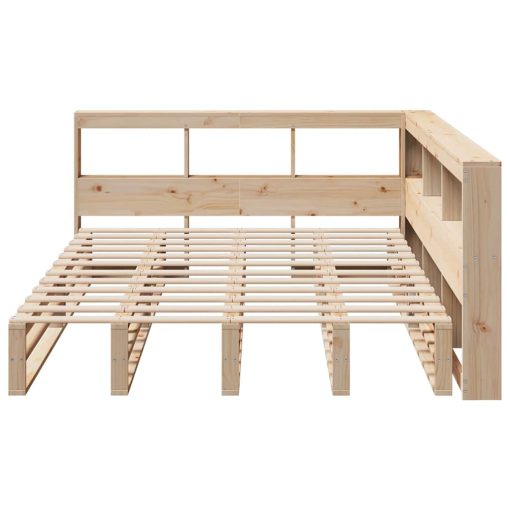 Letto Libreria Senza Materasso 135x190 Cm In Legno Di Pino - Image 5