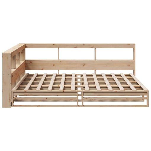Letto Libreria Senza Materasso 135x190 Cm In Legno Di Pino - Image 6