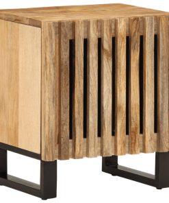 Comodino 40x34x46 Cm In Legno Massello Di Mango