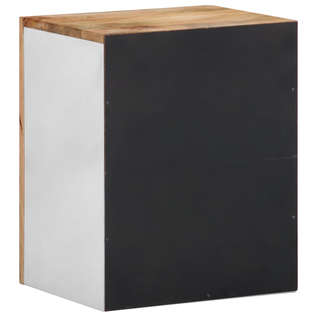 Mobile Pensile Da Bagno 38x33,5x48 Cm In Legno Massello Mango - Image 5