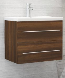 Mobile Lavabo Rovere Marrone 60x38,5x48 Cm In Legno Multistrato