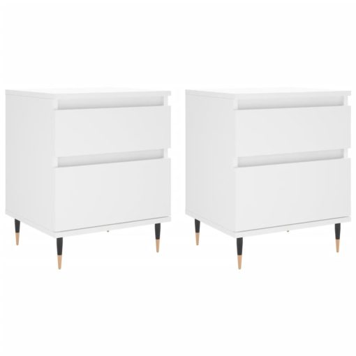 Comodini 2pz Bianchi 40x35x50 Cm In Legno Multistrato - Image 2