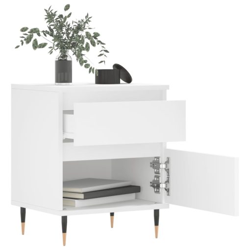 Comodini 2pz Bianchi 40x35x50 Cm In Legno Multistrato - Image 4