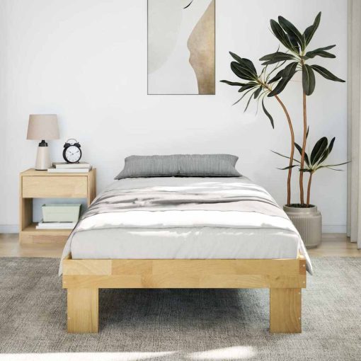 Struttura Letto Senza Materasso 100x200 Cm In Legno Di Rovere - Image 4