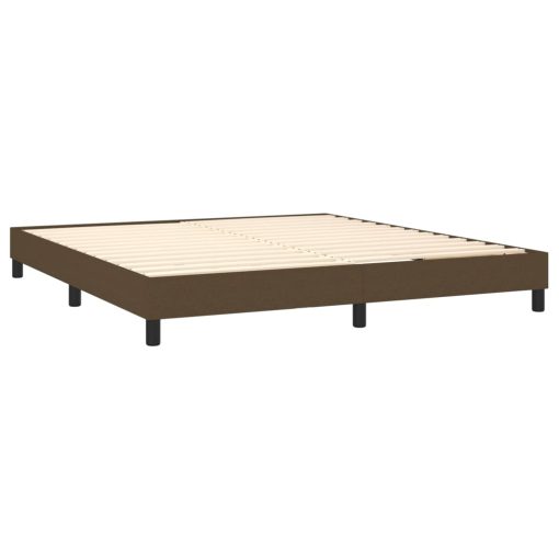 Letto A Molle Materasso E Led Marronescuro 180x200cm In Tessuto - Image 5