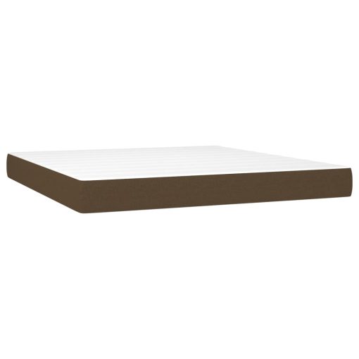 Letto A Molle Materasso E Led Marronescuro 180x200cm In Tessuto - Image 6