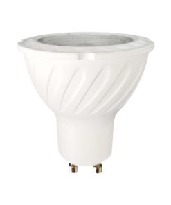 Led Spotlight Samsung Chip - Gu10 6w Plastic Smd With Lens 3000k