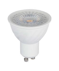 Led Spotlight Samsung Chip - Gu10 6w Plastic Smd With Lens 6500k