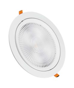 Faretto Led Chip Samsung Da Incasso Rotondo 30w Inclinabile Colore Bianco 3000k