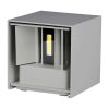 11w Led Wall Lamp With Bridgelux Chip Grey 3000k Square