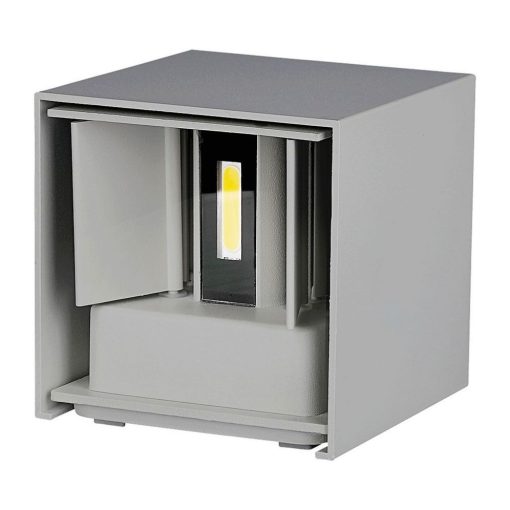 11w Led Wall Lamp With Bridgelux Chip Grey 3000k Square