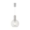 5w Led Pendant Chandelier With Contemporary Design With Transparent Glass Sphere 200*1905mm Steel Color Elegant Finish 3000k