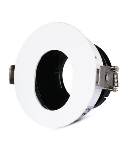 Gu10 Fitting White+black Round VT-874