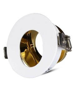 Gu10 Fitting White+gold Round VT-874