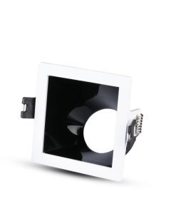 Gu10 Fitting White+black Square VT-875