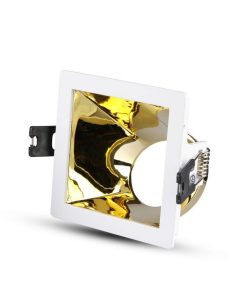 Gu10 Fitting White+gold Square VT-875