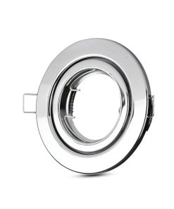 Gu10 Housing Round Movable Chrome