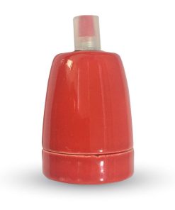 Porcelan Lamp Holder Fitting Red