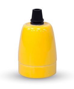 Porcelan Lamp Holder Fitting Yellow