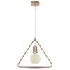 Pendant Light Triangle Champean Gold With Gold Canopy