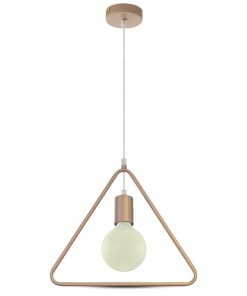 Pendant Light Triangle Champean Gold With Gold Canopy