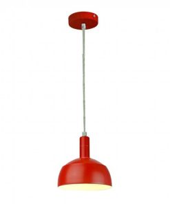 Plastic Pendant Lamp Holder E27 With Slide Aluminum Shade Red