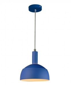 Plastic Pendant Lamp Holder E14 With Slide Aluminum Shade Blue